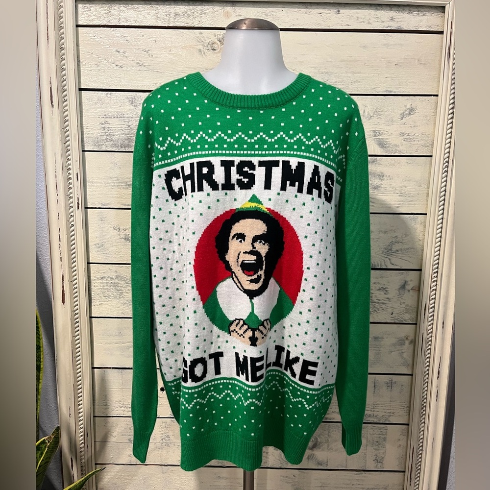 Ripple Junction Buddy the Elf Christmas Got Me Like Ugly Christmas Sweater Large